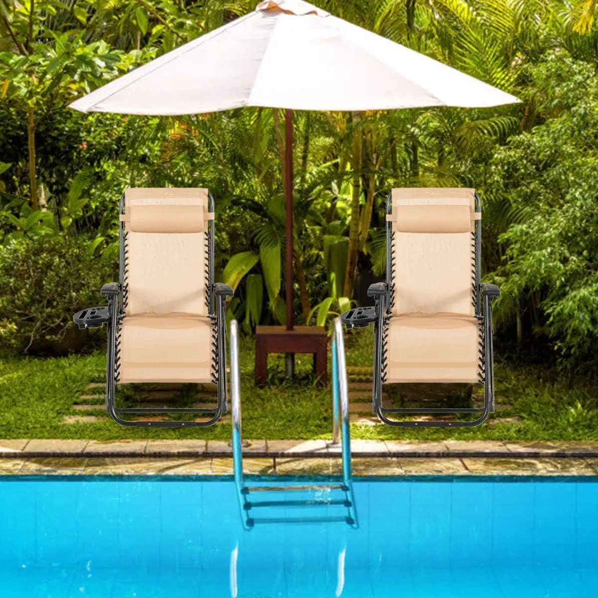 مجموعة كراسي استرخاء بدون جاذب - مراجعة Outdoor Furniture Polywood وسعره