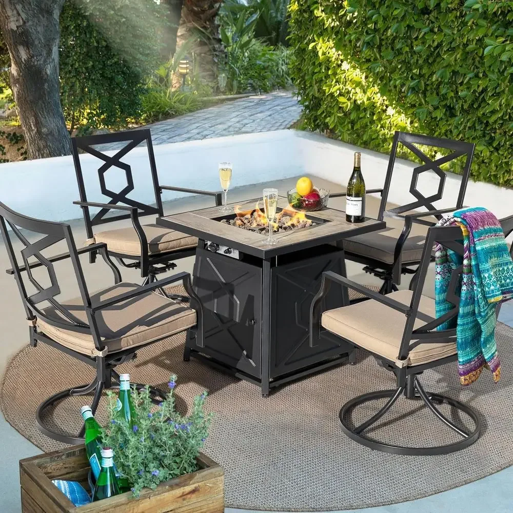طقم أثاث خارجي مكون من 5 قطع م - مراجعة Outdoor Furniture Fire Pit وسعره